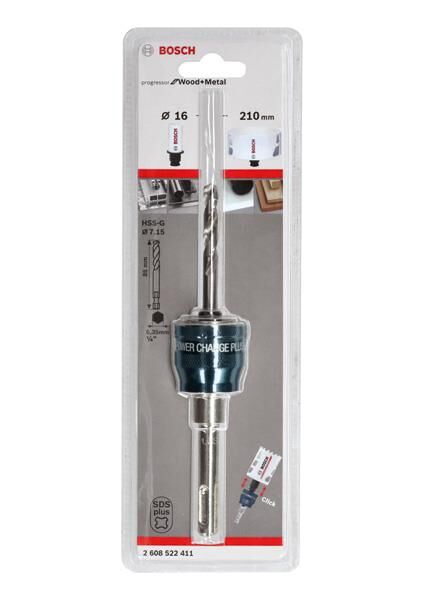 Bosch Power Change Plus Panç Adaptörü (8,5 mm HSS-G Merkezleme Matkabı / SDS Plus Şaft) - 2608522411