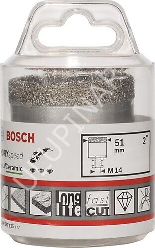 Bosch DrySpeed Elmas Delici Uç (51 x 35 mm - Vakumlu Elmas) - 2608587125