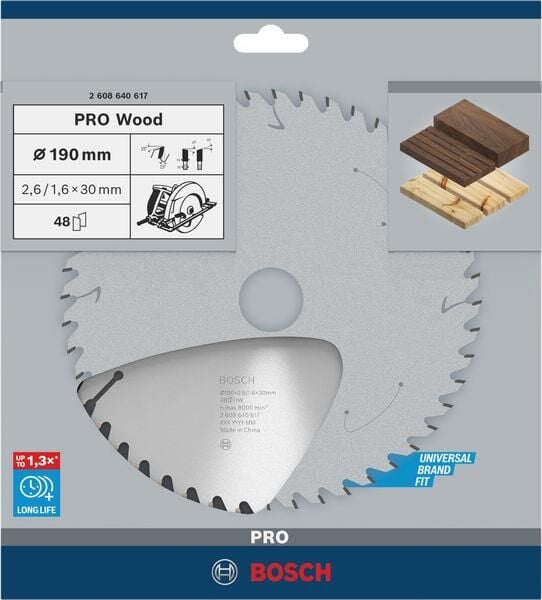 DAİRE TESTERE - OPTİLİNE WOOD 190*30 MM 48 DİŞ