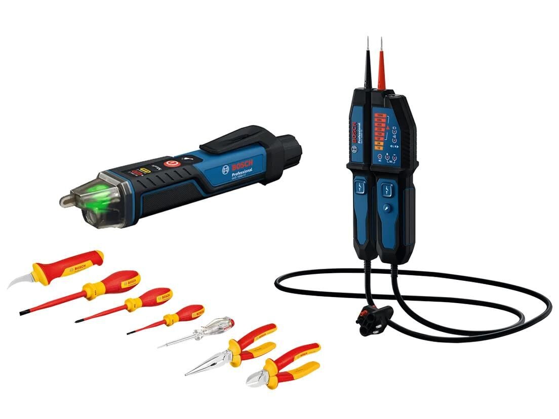 Bosch 3’lü Profesyonel Elektrikçi Test Aletleri Seti