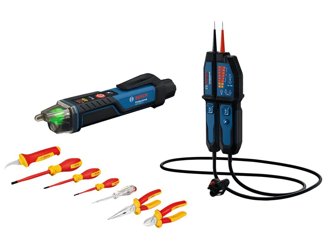 Bosch 3’lü Profesyonel Elektrikçi Test Aletleri Seti - 0601077800-SET