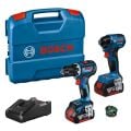 Bosch GDR 18V-220C + Bosch GSR 18V-90C Set 2x4,0Ah 06019L6023 0 601 9L6 023
