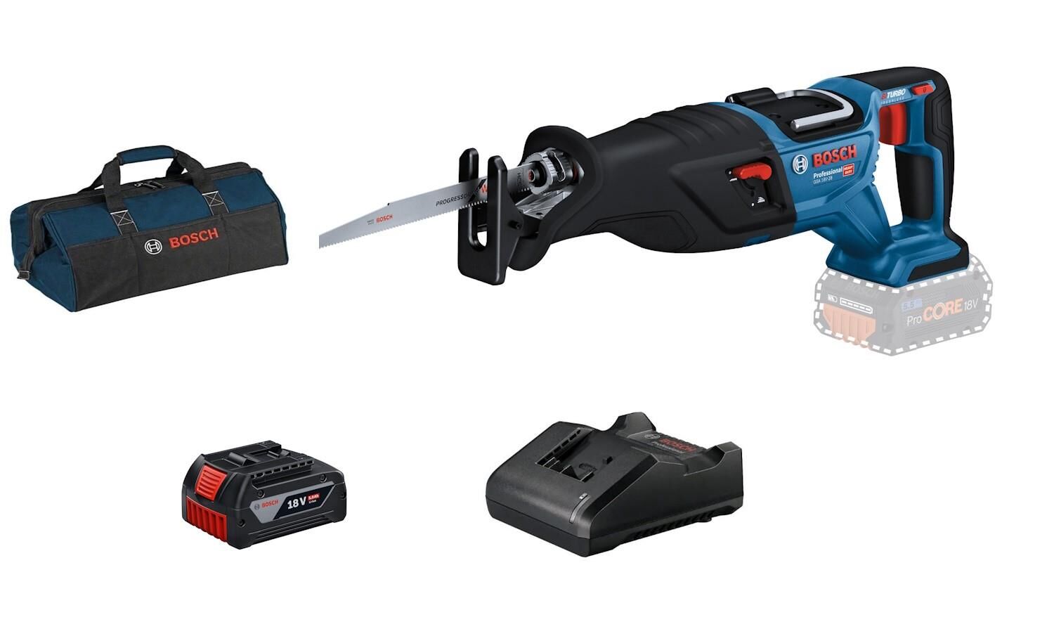 Bosch GSA 185-LI Akülü Panter Testere Seti (1 x 5.0 Ah Akü - GAL 18V-40) - 06016C0020-SET