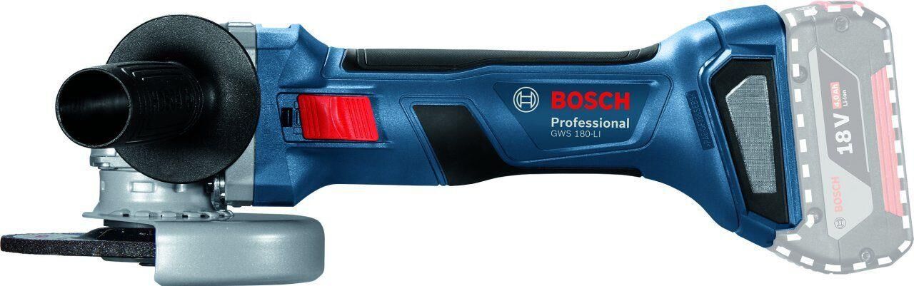 Bosch GWS 180-LI Akülü Avuç Taşlama (Solo/Aküsüz - 125 mm) - 06019H9020