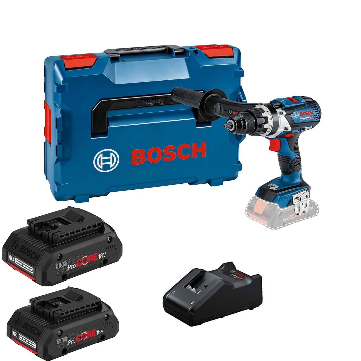 Bosch GSR 18V-110 C Akülü Delme/Vidalama Makinesi (2 x 4.0 Ah ProCORE) - 06019G0109-SET