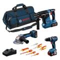 Bosch GSB 18V-65 + Bosch GWS 18V-11 + Bosch GBH 18V-24 C 3x5.0Ah Set 0615A5007H