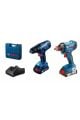 Bosch GSR 180-LI + GDX 180-LI İkili Set (18V - 2x2.0 Ah Akülü - Çanta Dahil) - 06019G5223