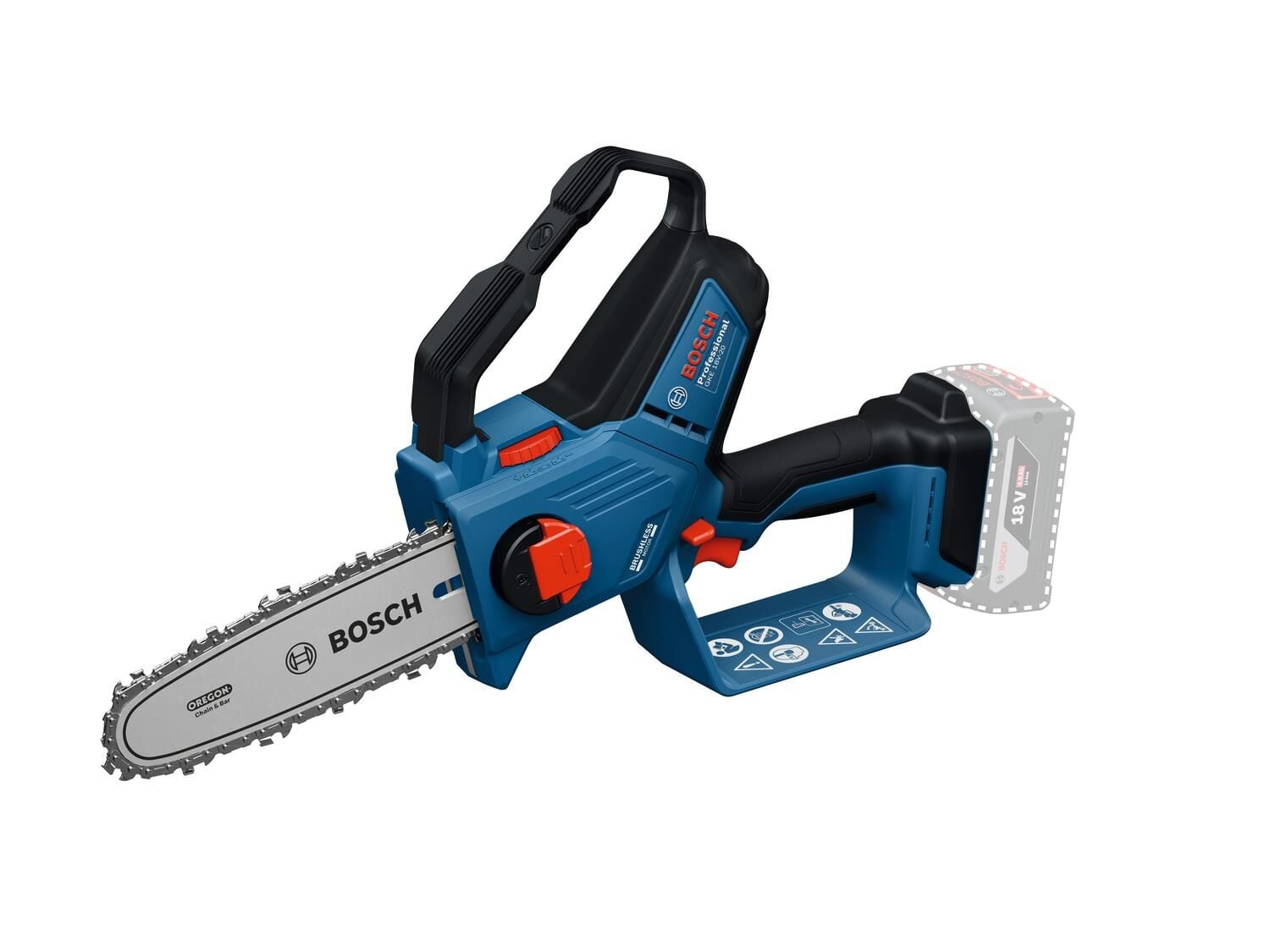 Bosch GKE 18V-20 Akülü Budama Testeresi (20 cm Kılavuz - Solo/Aküsüz) - 06008D7100
