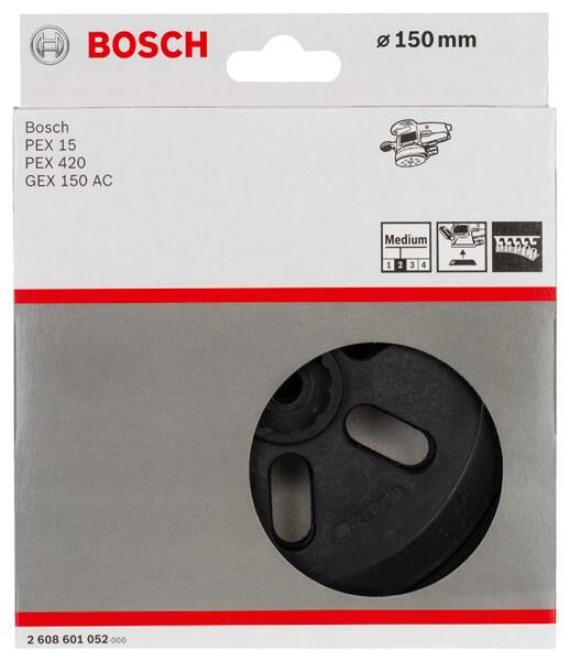 Bosch 150 mm Zımpara Tabanı (6 Delikli - Orta Sertlik) - 2608601052
