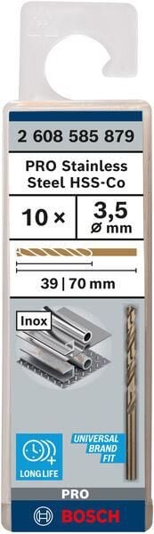 Bosch HSS-Co Kobalt Metal Matkap Ucu (3.5 x 70 mm - 10'lu Paket) - 2608585879