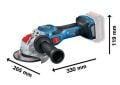 Bosch GWX 18V-15 SC X-Lock Procore 2x5,5Ah Taşlama Makinesi