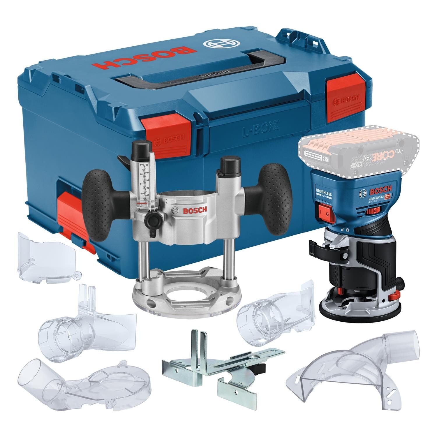 Bosch GKF 18V-8 + TE 600 Akülü Kenar ve Dik Freze (18V - Solo / Aküsüz) - 06016C2003