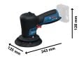 Bosch GPX 12V-125 Köşeli Polisaj Makinesi Solo
