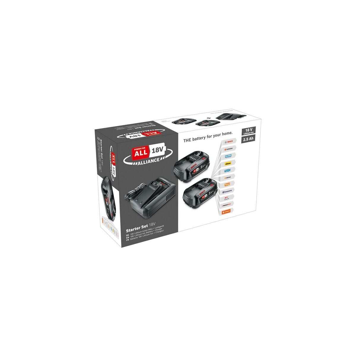 Bosch 18V Başlangıç Seti (2x2.5 Ah Akü + AL 18V-44) - 1600A00K1P-SET
