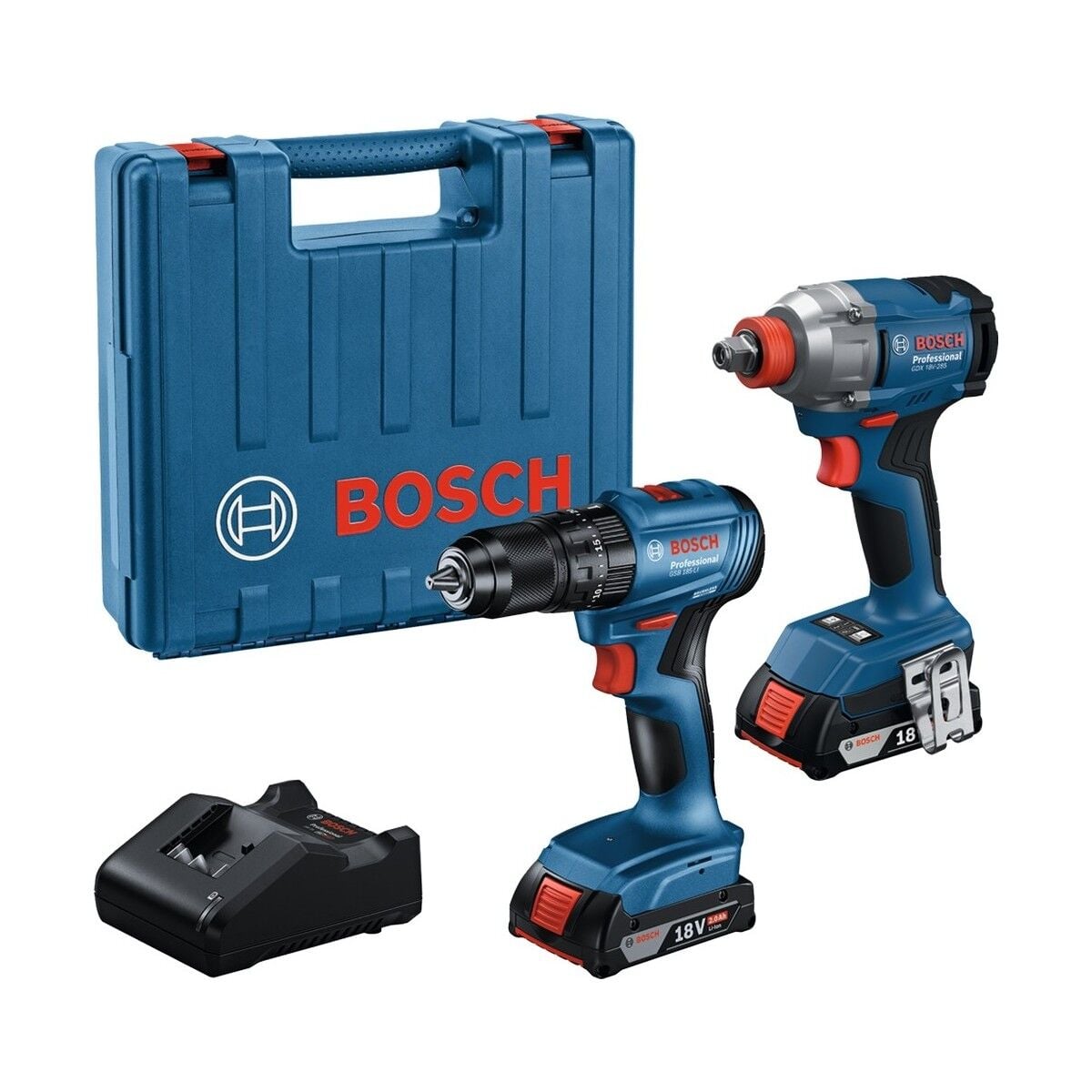 Bosch GDX 18V-285 + GSB 185-LI İkili Set (18V - Kömürsüz - 2x2.0Ah Akü ve Şarj Cihazı) - 06019N2124