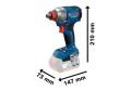 Bosch GDX 18V-285 Akülü Darbeli Somun Sıkma (18V - 2'si 1 Arada Mandren - Solo/Aküsüz) - 06019N2120