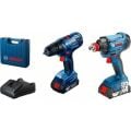 Bosch GSR 180-LI + GDX 180-LI İkili Makine Seti (2 x 2.0 Ah) - 06019K3000-SET
