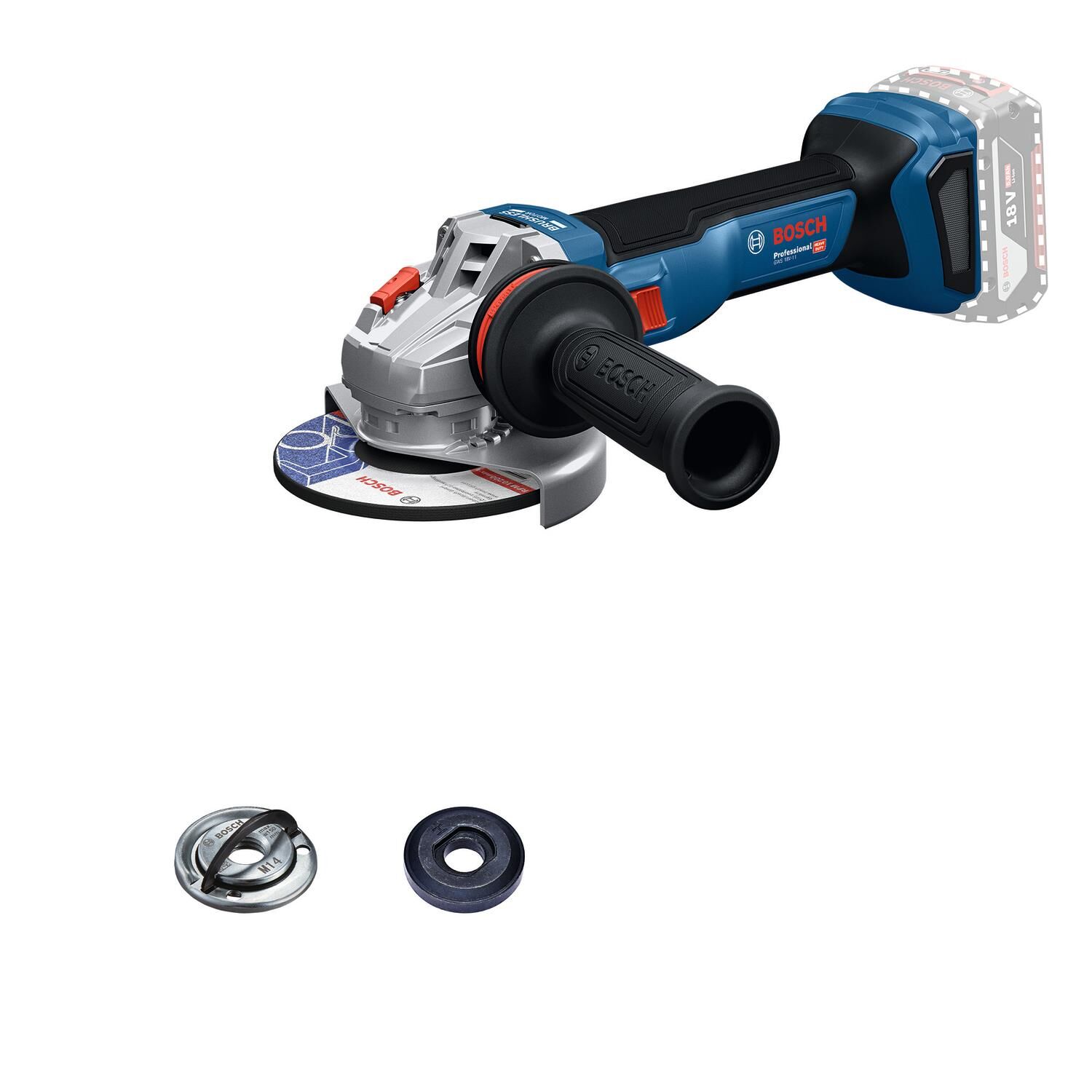 Bosch GWS 18V-11 Akülü Avuç Taşlama (Solo/Aküsüz - 115 mm) - 06019N4101