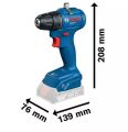 Bosch ISR 18V-30 P Endüstriyel Vidalama Makinesi (18V - Kömürsüz - 2x2.0Ah) - 06019M7020-SET