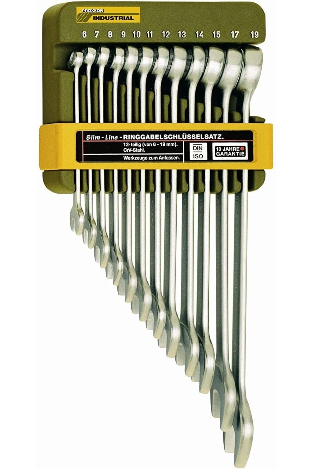 Proxxon SlimLine 12 Parça İnce Kombine Anahtar Takımı (6 - 19 mm) - 23820