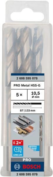 HSS-G Metal Matkap Ucu 10,5*133 mm 5li