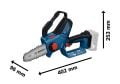Bosch GKE 18V-15 Akülü Zincirli Ağaç Kesme Testeresi (18V - Solo / Aküsüz) - 06008D7000