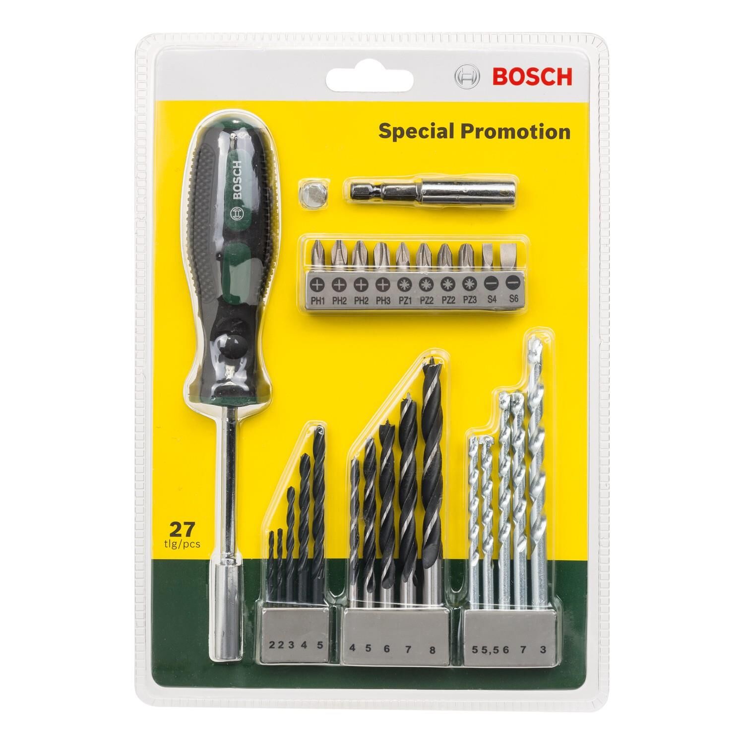 Bosch 27 Parça Delme ve Vidalama Ucu Seti (Metal, Taş ve Ahşap Uyumlu) - 2607017201