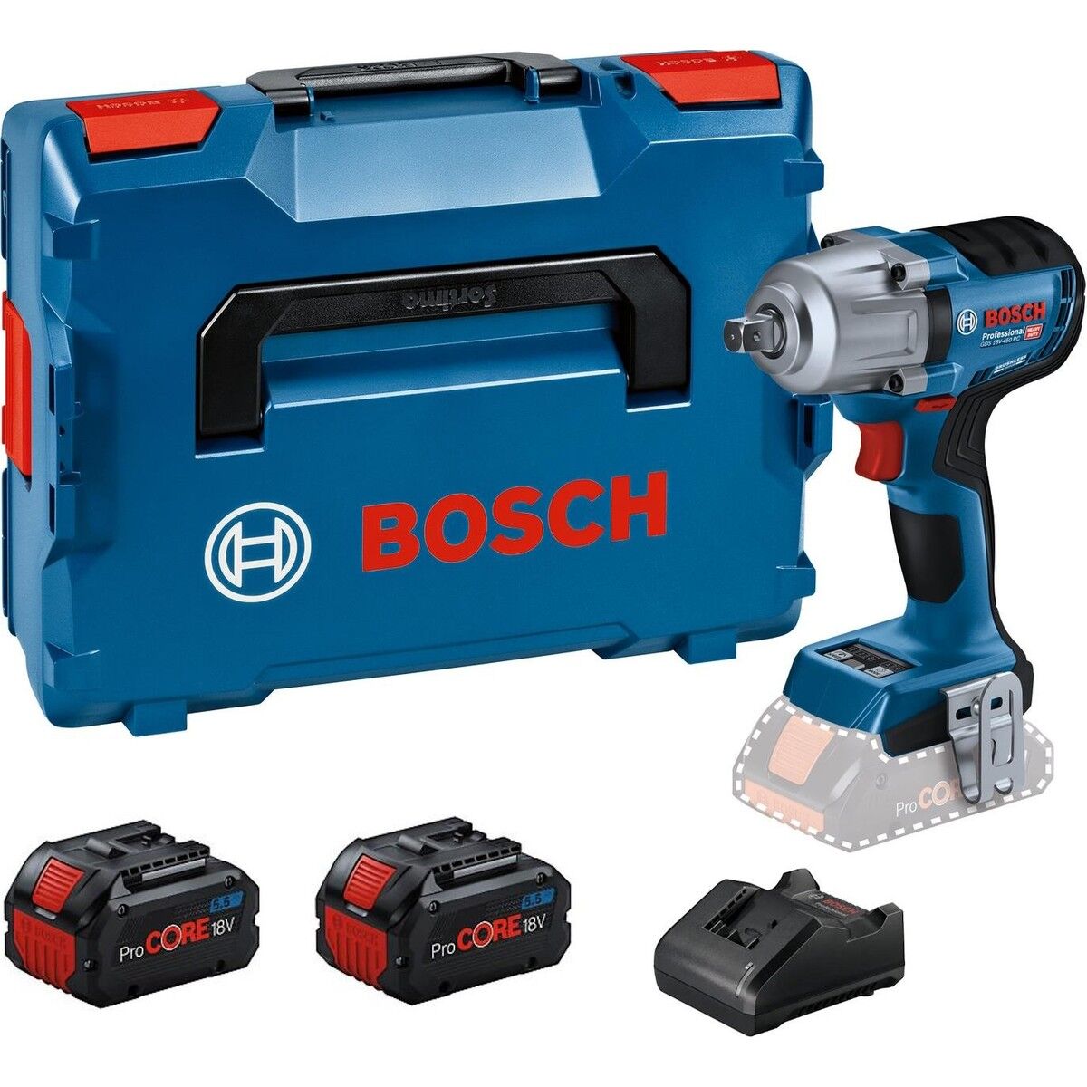 Bosch Gds 18V-450 Somun Sıkma Darbeli Pc Procore 2x5.5AH Çift Akülü