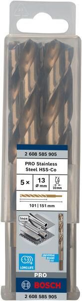 Bosch HSS-Co Metal Matkap Ucu 13x151 mm 5li 2608585905 2 608 585 905