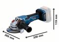 Bosch GWS 18V-15 P Akülü Avuç Taşlama Makinesi (18V - 125 mm - BITURBO Kömürsüz Motor - Solo/Aküsüz) - 06019H6A00