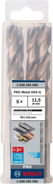 HSS-G Metal Matkap Ucu 11,5*135 mm 5li