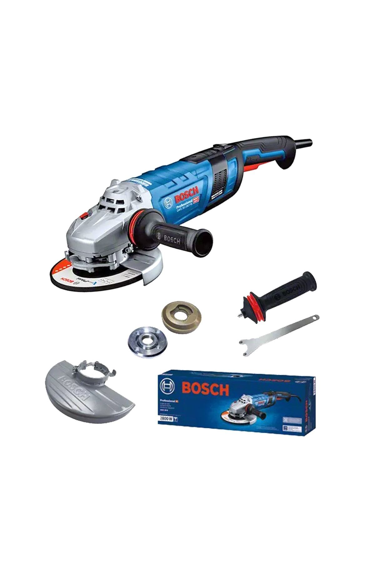 Bosch GWS 30-180 PB Büyük Avuç Taşlama Makinesi (2800W - 180 mm - Frenli) - 06018G0100