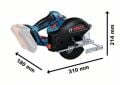 Bosch GKM 18V-50 Akülü Metal Daire Testere (18V - 136 mm - Kömürsüz Motor - Solo/Aküsüz) - 06016B8000