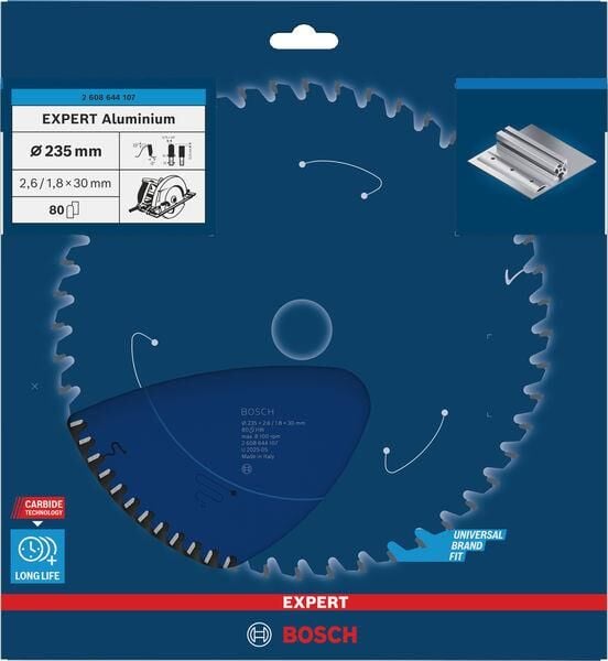 Bosch Expert for Aluminium Daire Testere Bıçağı (235 x 30 mm - 80 Diş) - 2608644107