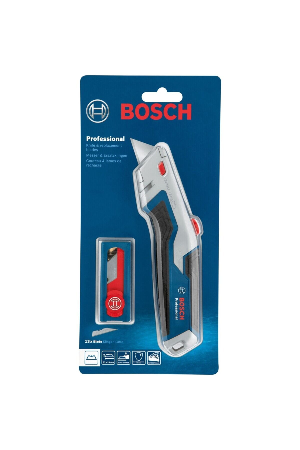 Bosch Maket Bıçağı ve Bıçak Yedeği Seti (Geri Çekilebilir - 10 Yedekli) - 1600A027M5