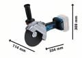 Bosch GWS 18V-180 PC Akülü Avuç Taşlama Makinesi (18V - 180 mm - Kömürsüz Motor - Solo/Aküsüz) - 06019H6E01
