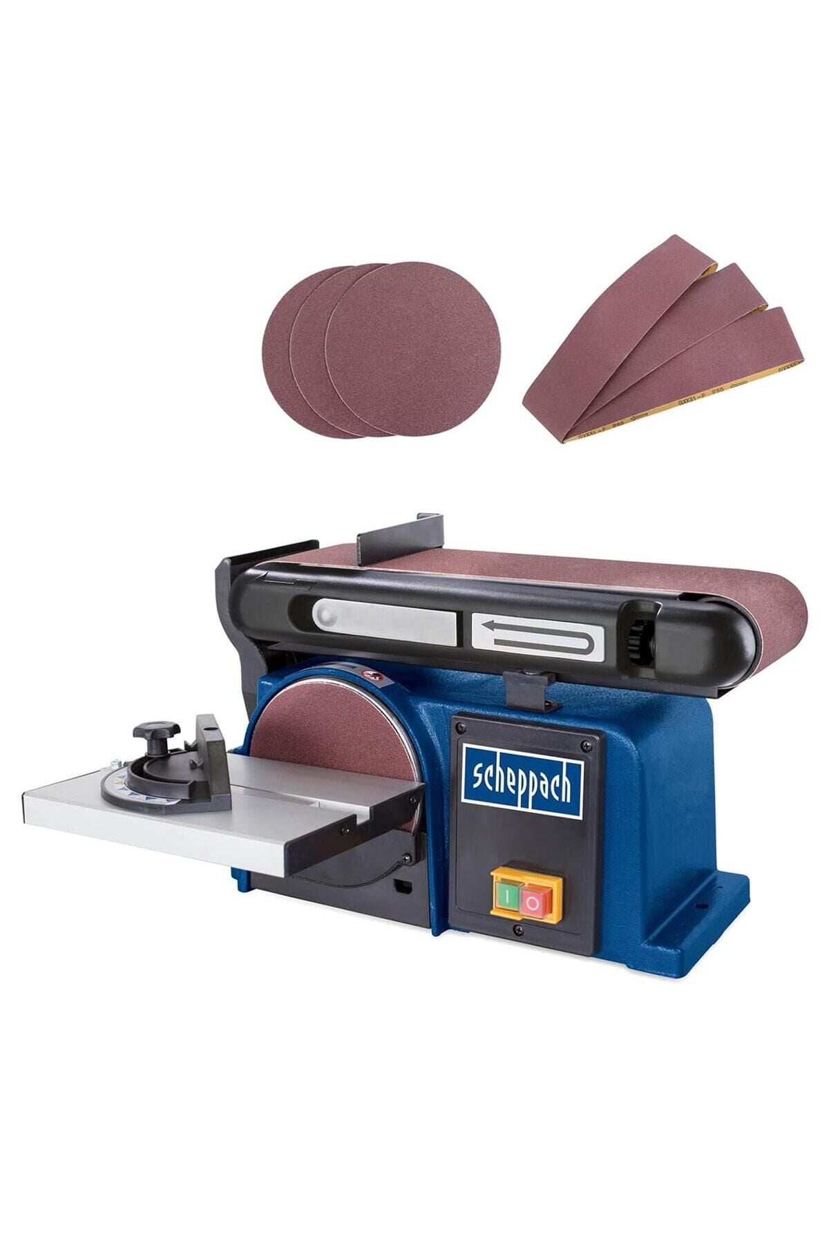 Scheppach BTS 900 Tezgah Tipi Bant ve Disk Zımpara Makinesi (370W - 150 mm Disk / 100x915 mm Bant) - 5903306901