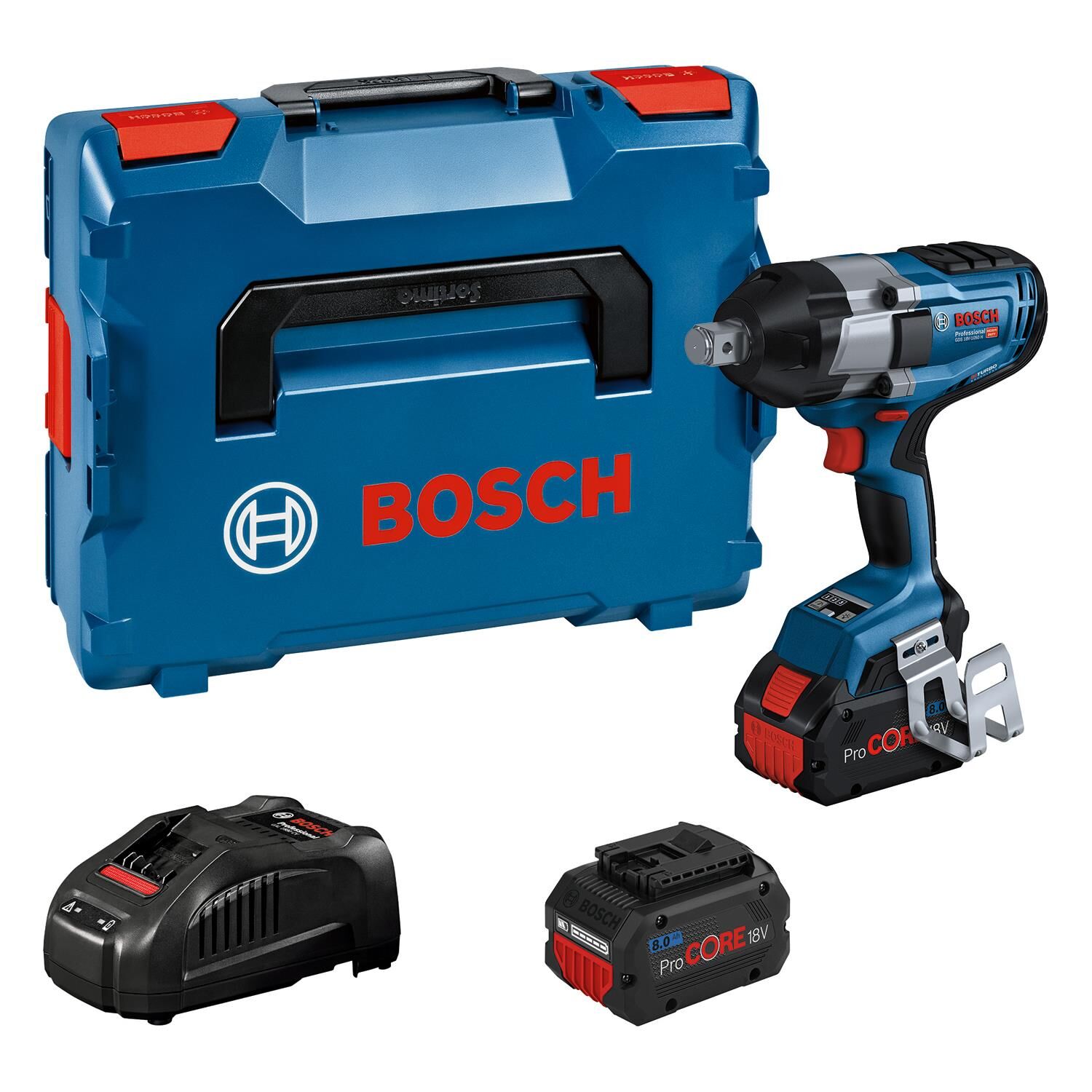 Bosch GDS 18V-1050 H Akülü Darbeli Somun Sıkma (18V - 2x8.0 Ah ProCORE - Çift Akülü) - 06019J8502