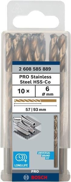 Bosch HSS-Co 6 mm 10'lu Kobaltlı Matkap Ucu 2608585889