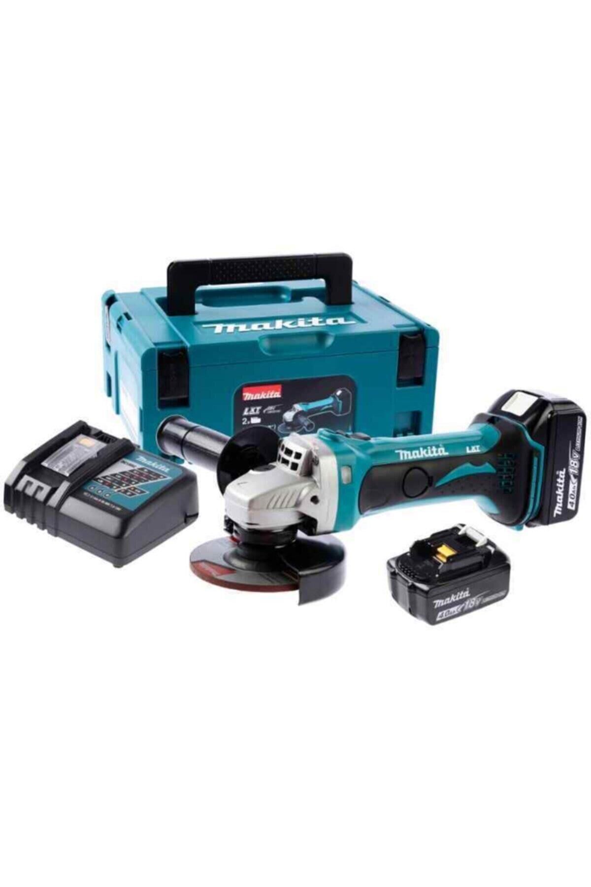 Makita DGA452RMJ Akülü Avuç Taşlama Makinesi (18V - 115 mm - 2x4.0 Ah Çift Akülü)