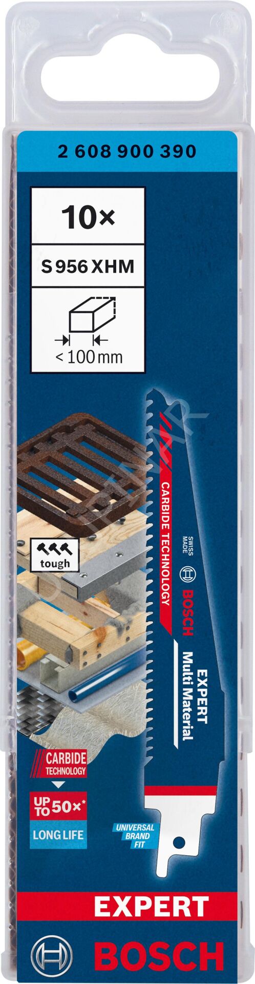 Bosch Expert Multi Material S 956 XHM Panter Testere Bıçağı (225 mm - 10'lu Paket) - 2608900390
