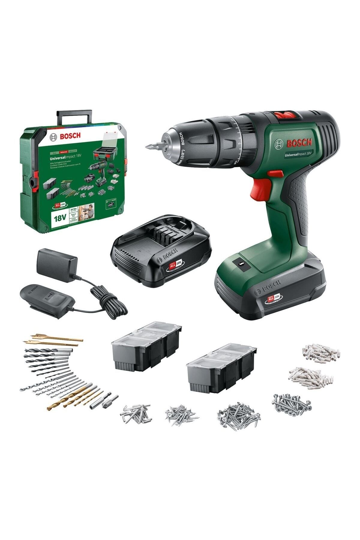 Bosch UNİVERSALIMPACT 18V (2X1,5 Ah)+SBX+241 AKS.