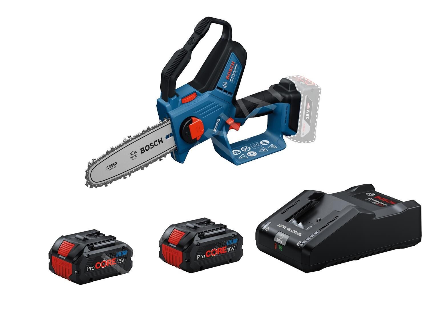 GKE 18V-20 Zincirli Ağaç Kesme 2x5.5 Procore Set