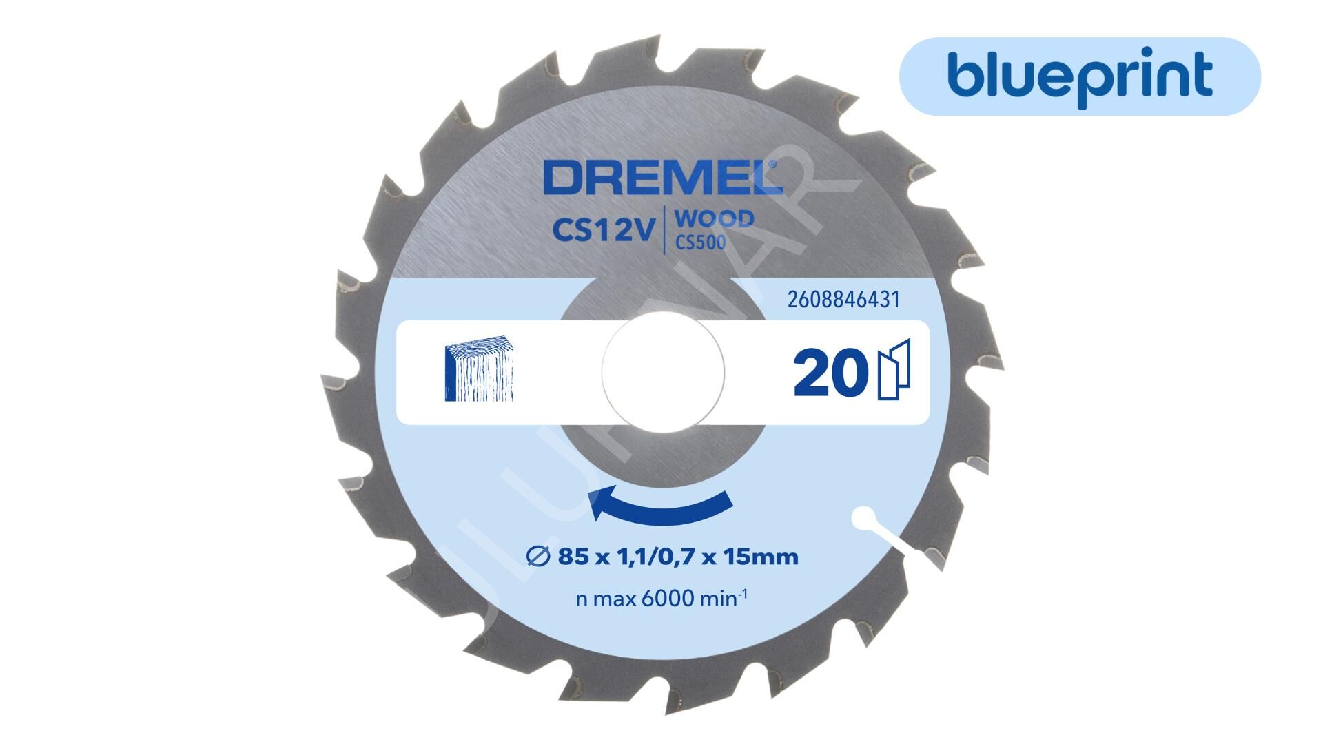 Dremel Ahşap Testere Bıçağı 85 mm (DSM20 Uyumlu) - 2608846431