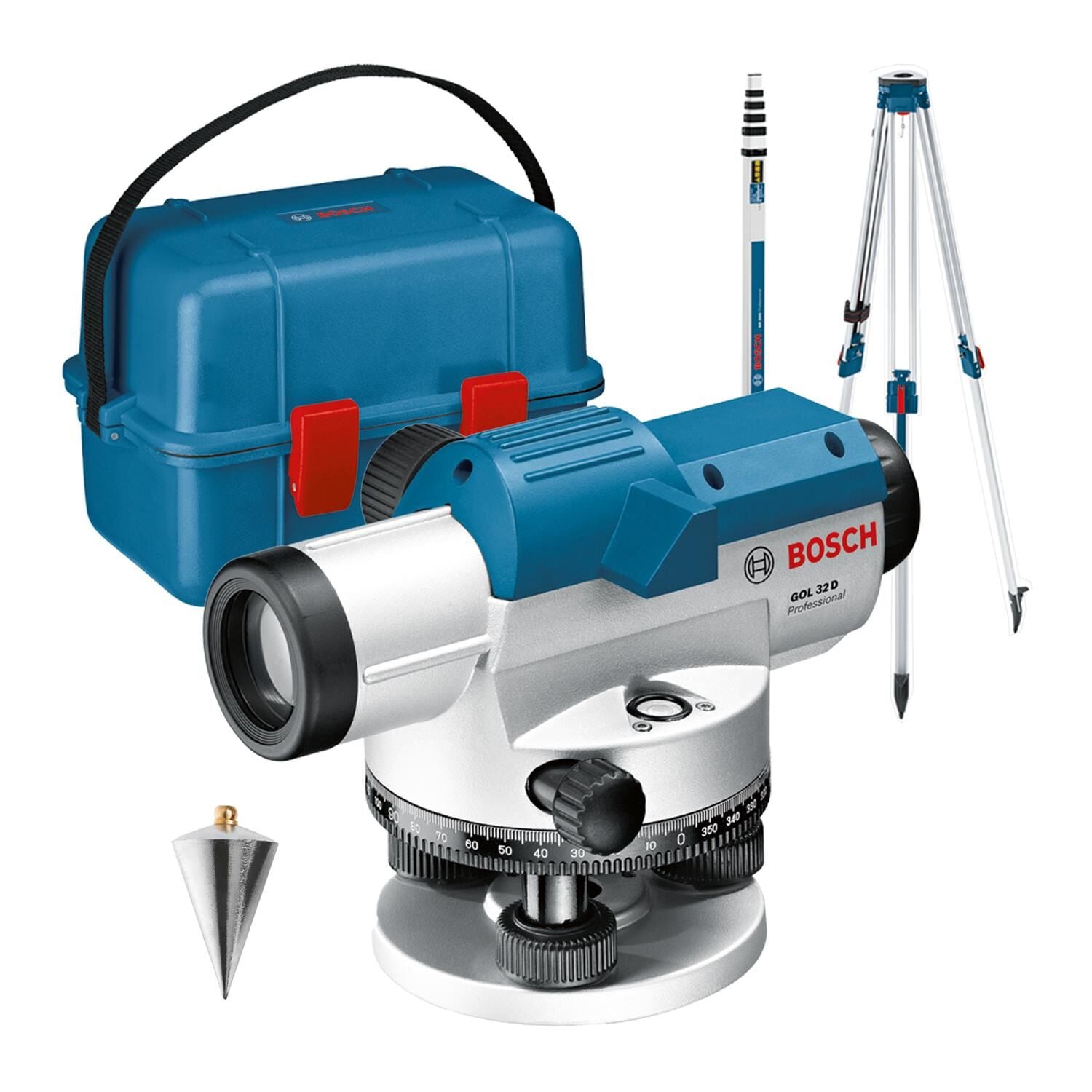 Bosch GOL 32 D Optik Nivelman Seti (32x Büyütme - BT 160 Sehpa ve GR 500 Mira ile) - 0601068502