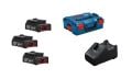 Bosch GBA 18V 3x2ah + GAL 18V-40 + L-box