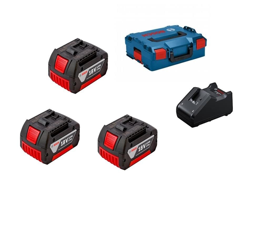 Bosch GBA 18V 3,0 Ah Akü Başlangıç Seti (3 x 3,0 Ah + GAL 18V-40 + L-BOXX) - 1600Z00037-SET