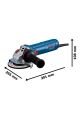 Bosch GWS 12-125 S Avuç Taşlama Makinesi (1200W - 125 mm / Hız Seçimi) - 06013A6020