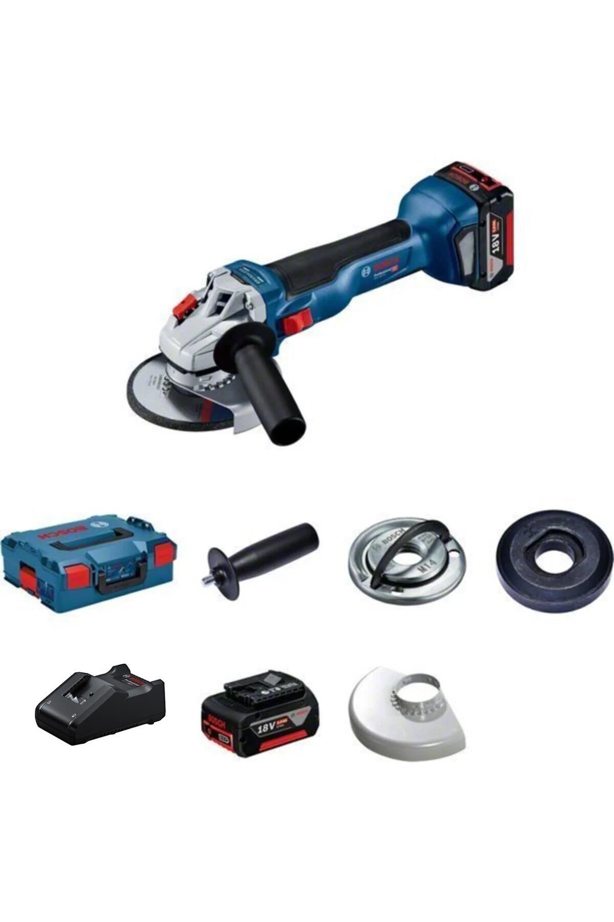 Bosch Gws 18V-10 2x5.0Ah Çift Akülü Taşlama Makinesi