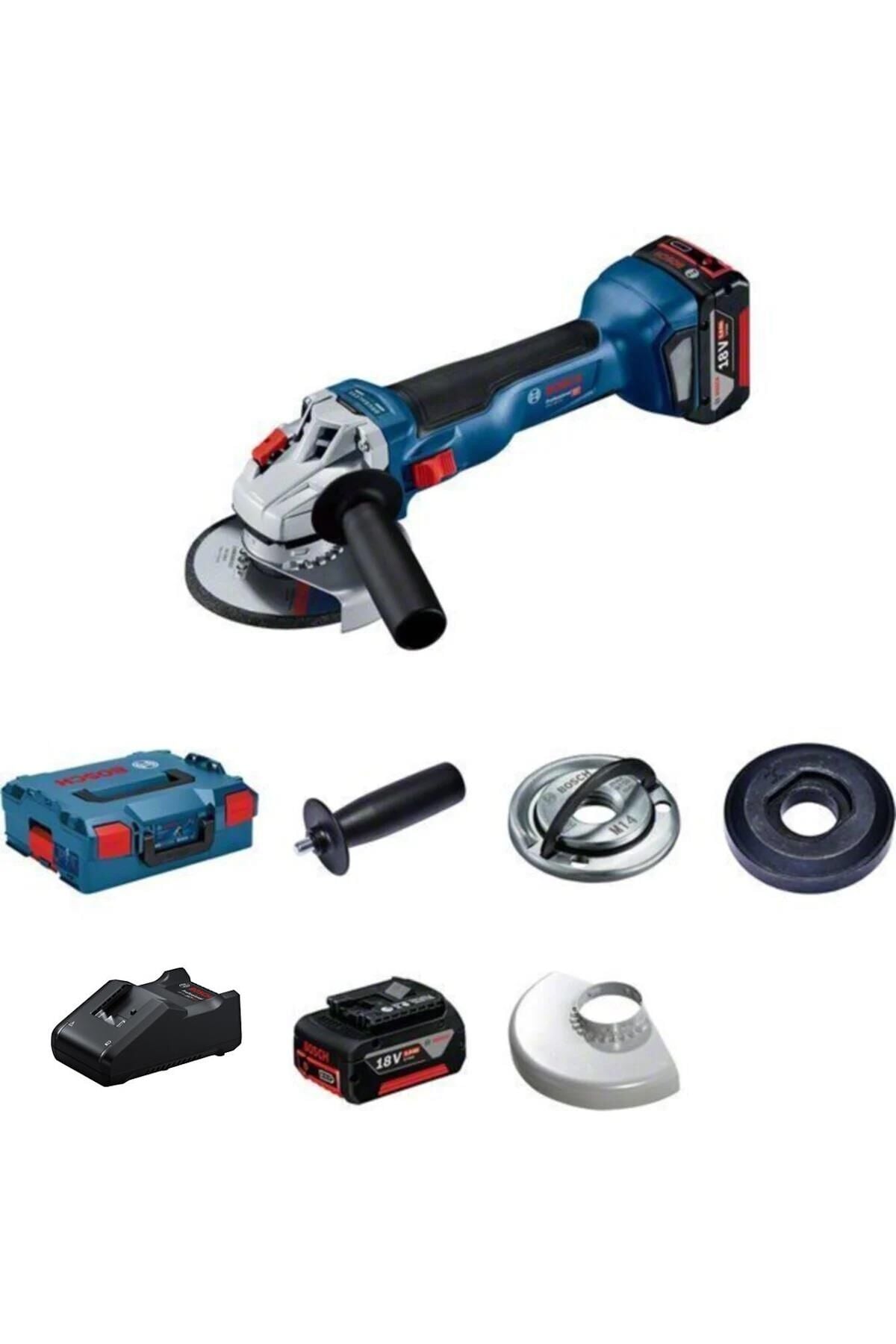 Bosch GWS 18V-10 Akülü Avuç Taşlama Makinesi (18V - 2 x 5.0 Ah / 125 mm) - 06019J4004